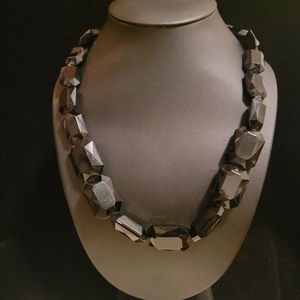 Express Black Faceted Beaded Necklace